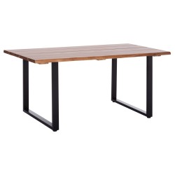 ΤΡΑΠΕΖΙ ΤΡΑΠΕΖΑΡΙΑΣ FRIGGO HM6297.01 ΞΥΛΟ ΑΚΑΚΙΑΣ 3,5εκ πάχος--ΠΟΔΙΑ ΜΕΤΑΛΛΙΚΑ 160x80x77Υεκ.