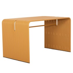 ΤΡΑΠΕΖΙ ΤΡΑΠΕΖΑΡΙΑΣ ΣΕΙΡΑ INTREPID HM6330.07 ΑΛΟΥΜΙΝΙΟ ΜΟΥΣΤΑΡΔΙ 120x70x70.5Υεκ.