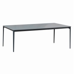 ΤΡΑΠΕΖΙ ΤΡΑΠΕΖΑΡΙΑΣ STAD HM6557.01 ΓΚΡΙ ΑΛΟΥΜΙΝΙΟ & SINTERED STONE TOP 180x90x74Υεκ