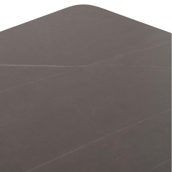 ΤΡΑΠΕΖΙ ΤΡΑΠΕΖΑΡΙΑΣ STAD HM6558.01 ΓΚΡΙ ΑΛΟΥΜΙΝΙΟ & SINTERED STONE TOP 220x100x74Υεκ