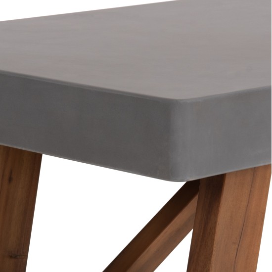 ΤΡΑΠΕΖΙ ΤΡΑΠΕΖΑΡΙΑΣ FIBER CEMENT & ΞΥΛΟ ΑΚΑΚΙΑΣ MAEVE HM6596.01 ΓΚΡΙ 160x90x75Υεκ