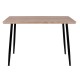 ΤΡΑΠΕΖΙ ΤΡΑΠΕΖΑΡΙΑΣ PALOMA HM8334.01, 120X70Χ76,5 SONΟMA, ΜΑΥΡΑ ΠΟΔΙΑ
