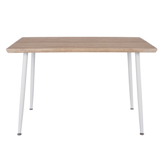 ΤΡΑΠΕΖΙ ΤΡΑΠΕΖΑΡΙΑΣ PALOMA HM8334.02, 120X70X76,5- SONOMA, ΛΕΥΚΑ ΠΟΔΙΑ