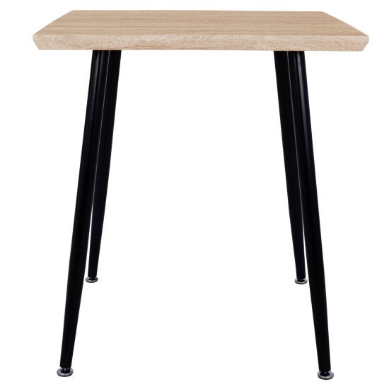 ΤΡΑΠΕΖΙ ΤΡΑΠΕΖΑΡΙΑΣ PALOMA HM8335.01, 70Χ70X76.5, SONOMA, ΜΑΥΡΑ ΠΟΔΙΑ