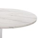 ΤΡΑΠΕΖΙ ΤΡΑΠΕΖΑΡΙΑΣ ROLLO HM9422.11 ΣΤΡΟΓΓΥΛΟ WHITE MARBLE Φ120x74Yεκ.