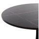 ΤΡΑΠΕΖΙ ΤΡΑΠΕΖΑΡΙΑΣ ROLLO HM9422.12 ΣΤΡΟΓΓΥΛΟ BLACK MARBLE Φ120x74Yεκ.
