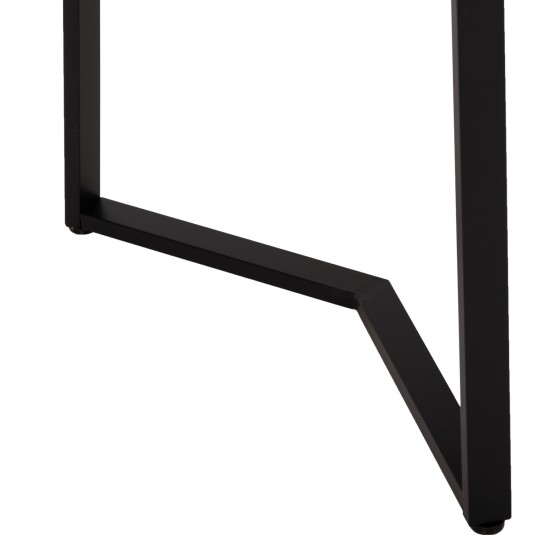 ΤΡΑΠΕΖΙ ΤΡΑΠΕΖΑΡΙΑΣ JAY HM9531 MDF ΚΑΡΥΔΙ-ΜΑΥΡA ΜΕΤΑΛΛΙΚΑ ΠΟΔΙΑ 120x70x76Υεκ.