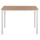 ΤΡΑΠΕΖΙ ΤΡΑΠΕΖΑΡΙΑΣ GOOSE HM9532.02 MDF SONAMA-ΛΕΥΚΟ ΜΕΤΑΛΛΟ 120X80Χ75Yεκ.