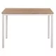 ΤΡΑΠΕΖΙ ΤΡΑΠΕΖΑΡΙΑΣ GOOSE HM9532.02 MDF SONAMA-ΛΕΥΚΟ ΜΕΤΑΛΛΟ 120X80Χ75Yεκ.