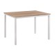 ΤΡΑΠΕΖΙ ΤΡΑΠΕΖΑΡΙΑΣ GOOSE HM9532.02 MDF SONAMA-ΛΕΥΚΟ ΜΕΤΑΛΛΟ 120X80Χ75Yεκ.