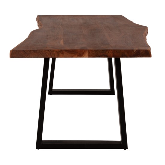 ΤΡΑΠΕΖΙ ΤΡΑΠΕΖΑΡΙΑΣ MONTANA HM9620.11 ΜΑΣΙΦ ΞΥΛΟ ΑΚΑΚΙΑΣ 240x100x77Υεκ. 4εκ ΠΑΧΟΣ ΕΠΙΦΑΝΕΙΑΣ