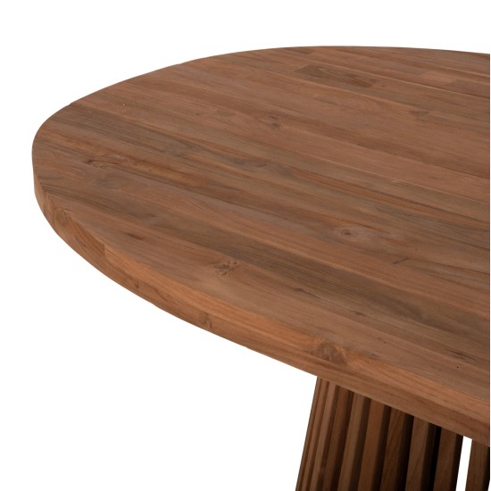 ΤΡΑΠΕΖΙ ΤΡΑΠΕΖΑΡΙΑΣ REMIK HM9835 RECYCLED ΤΕΑΚ ΣΕ ΦΥΣΙΚΟ 200x100x75,5Yεκ. TOP 4εκ.