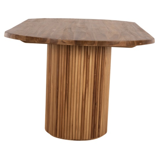 ΤΡΑΠΕΖΙ ΤΡΑΠΕΖΑΡΙΑΣ DREMA HM9893 ΜΑΣΙΦ ΞΥΛΟ ΤΕΑΚ 200Χ110Χ77.5Υεκ. 4εκ.ΕΠΙΦΑΝΕΙΑ