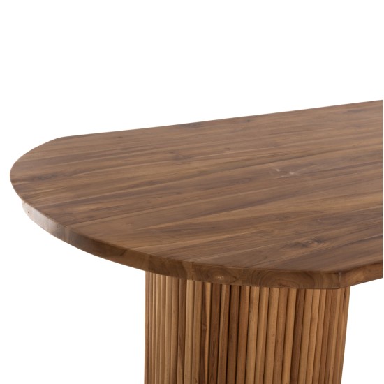 ΤΡΑΠΕΖΙ ΤΡΑΠΕΖΑΡΙΑΣ DREMA HM9893 ΜΑΣΙΦ ΞΥΛΟ ΤΕΑΚ 200Χ110Χ77.5Υεκ. 4εκ.ΕΠΙΦΑΝΕΙΑ