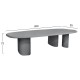 ΤΡΑΠΕΖΙ ΤΡΑΠΕΖΑΡΙΑΣ FIBER CEMENT ΟΒΑΛ GLEN HM6598.01 ΓΚΡΙ 260x95x75Υεκ