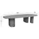 ΤΡΑΠΕΖΙ ΤΡΑΠΕΖΑΡΙΑΣ FIBER CEMENT ΟΒΑΛ GLEN HM6598.02 ΜΠΕΖ 260x95x75Υεκ