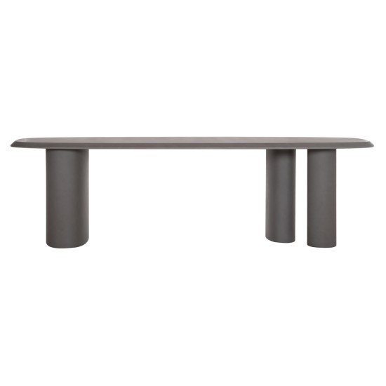 ΤΡΑΠΕΖΙ ΤΡΑΠΕΖΑΡΙΑΣ FIBER CEMENT ΟΒΑΛ GLEN HM6598.01 ΓΚΡΙ 260x95x75Υεκ