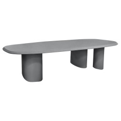 ΤΡΑΠΕΖΙ ΤΡΑΠΕΖΑΡΙΑΣ FIBER CEMENT ΟΒΑΛ GLEN HM6598.02 ΜΠΕΖ 260x95x75Υεκ