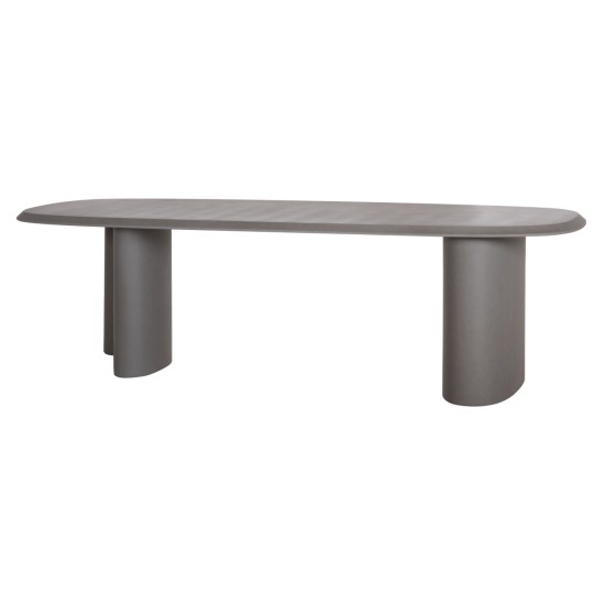 ΤΡΑΠΕΖΙ ΤΡΑΠΕΖΑΡΙΑΣ FIBER CEMENT ΟΒΑΛ GLEN HM6598.01 ΓΚΡΙ 260x95x75Υεκ