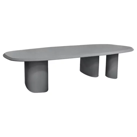 ΤΡΑΠΕΖΙ ΤΡΑΠΕΖΑΡΙΑΣ FIBER CEMENT ΟΒΑΛ GLEN HM6598.02 ΜΠΕΖ 260x95x75Υεκ