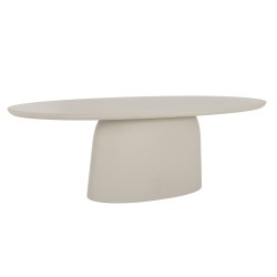 ΤΡΑΠΕΖΙ ΤΡΑΠΕΖΑΡΙΑΣ FIBER CEMENT ΟΒΑΛ BRECCAN HM6576.02 ΜΠΕΖ 200x100x75Υεκ.