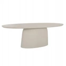 ΤΡΑΠΕΖΙ ΤΡΑΠΕΖΑΡΙΑΣ ΟΒΑΛ BRECCAN HM6576.02 ΜΠΕΖ FIBER CEMENT 200x100x75Υεκ.