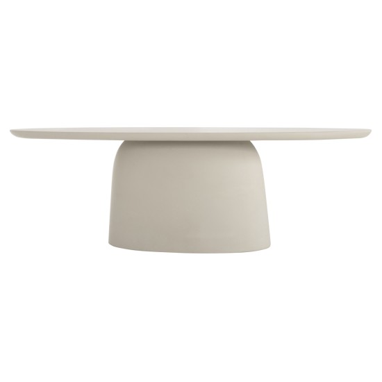 ΤΡΑΠΕΖΙ ΤΡΑΠΕΖΑΡΙΑΣ ΟΒΑΛ BRECCAN HM6577.02 ΜΠΕΖ FIBER CEMENT 240x100x75Υεκ.