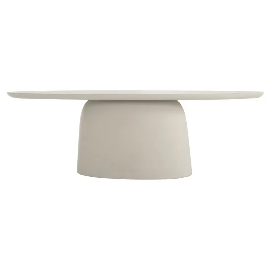 ΤΡΑΠΕΖΙ ΤΡΑΠΕΖΑΡΙΑΣ ΟΒΑΛ BRECCAN HM6577.02 ΜΠΕΖ FIBER CEMENT 240x100x75Υεκ.