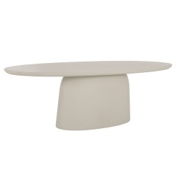 ΤΡΑΠΕΖΙ ΤΡΑΠΕΖΑΡΙΑΣ FIBER CEMENT ΟΒΑΛ BRECCAN HM6577.02 ΜΠΕΖ 240x100x75Υεκ.