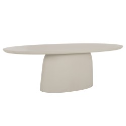 ΤΡΑΠΕΖΙ ΤΡΑΠΕΖΑΡΙΑΣ ΟΒΑΛ BRECCAN HM6577.02 ΜΠΕΖ FIBER CEMENT 240x100x75Υεκ.
