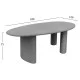 ΤΡΑΠΕΖΙ ΤΡΑΠΕΖΑΡΙΑΣ ΟΒΑΛ VOLPE HM6599.01 ΓΚΡΙ FIBER CEMENT 240x100x75Υεκ