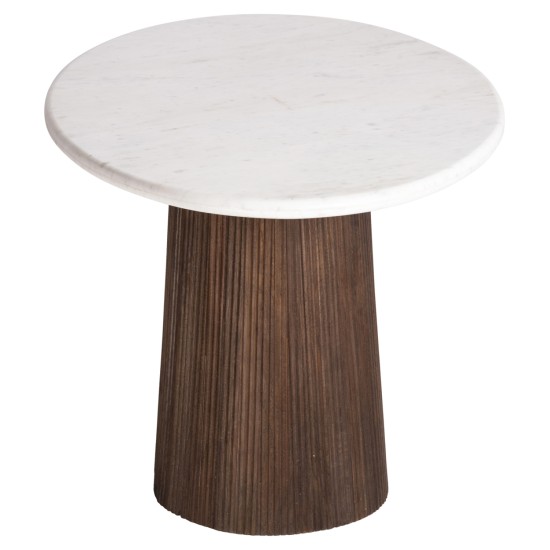 ΤΡΑΠΕΖΙ ΤΡΑΠΕΖΑΡΙΑΣ ΟΒΑΛ PURGER HM9715 ΜΑΣΙΦ MANGO-ΛΕΥΚΟ ΜΑΡΜΑΡΟ 180x89x76Υεκ.