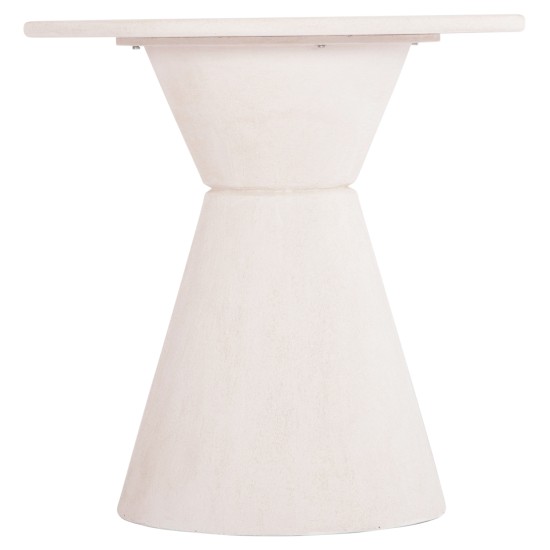 ΤΡΑΠΕΖΙ ΤΡΑΠΕΖΑΡΙΑΣ ΣΤΡΟΓΓΥΛΟ ΣΕΙΡΑ SANTORINI HM18055 MDF ΥΠΟΛΕΥΚΟ ΧΡΩΜΑ Φ77x76Υεκ.