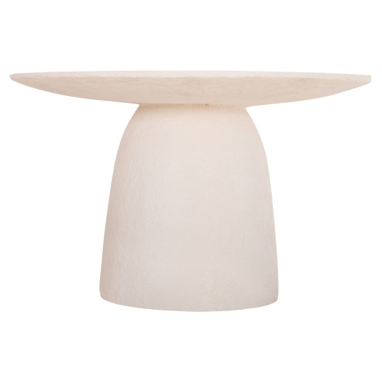 ΤΡΑΠΕΖΙ ΤΡΑΠΕΖΑΡΙΑΣ ΣΤΡΟΓΓΥΛΟ SEPPO HM18154.02 FIBER CEMENT ΛΕΥΚΟ--Φ119,5x75,5Υεκ.