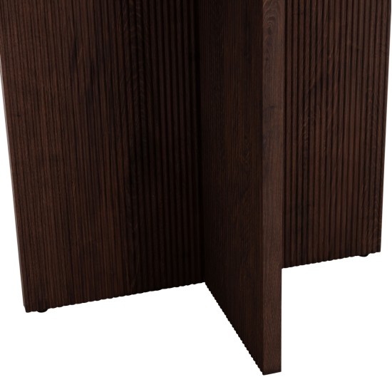 ΤΡΑΠΕΖΙ ΤΡΑΠΕΖΑΡΙΑΣ ΣΤΡΟΓΓΥΛΟ SKY HM18331 ΚΕΡΑΜΙΚΟ TOP ΟΨΗ ΤΡΑΒΕΡΤΙΝΑΣ Φ120x76Υεκ