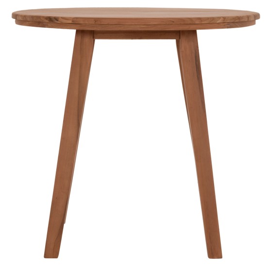 TΡΑΠΕΖΙ ΤΡΑΠΕΖΑΡΙΑΣ ΣΤΡΟΓΓΥΛΟ DANTE HM6379 ΞΥΛΟ TEAK Φ80x75Υεκ.