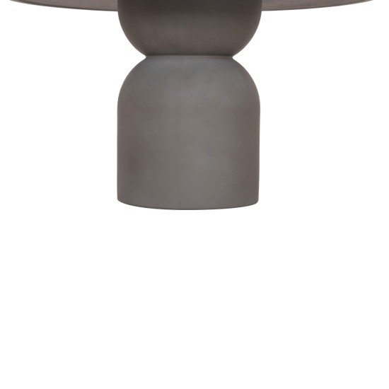 ΤΡΑΠΕΖΙ ΤΡΑΠΕΖΑΡΙΑΣ ΣΤΡΟΓΓΥΛΟ KAZVIN HM6582.01 ΓΚΡΙ FIBER CEMENT Φ130x73Υεκ