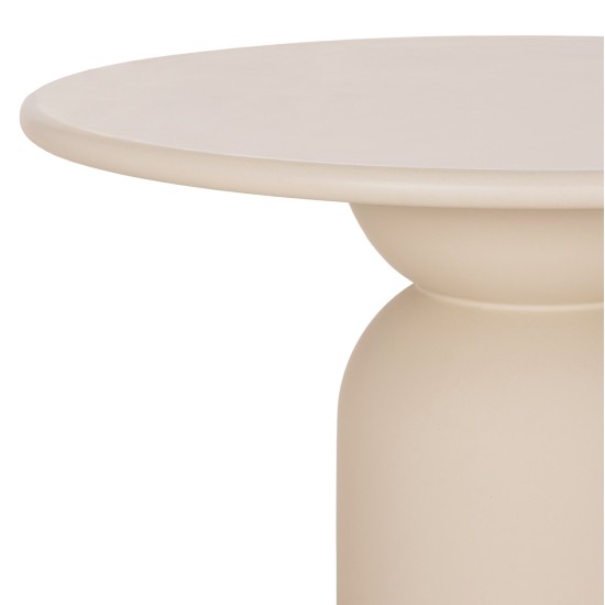 ΤΡΑΠΕΖΙ ΤΡΑΠΕΖΑΡΙΑΣ ΣΤΡΟΓΓΥΛΟ KAZVIN HM6582.02 ΜΠΕΖ FIBER CEMENT Φ130x73Υεκ