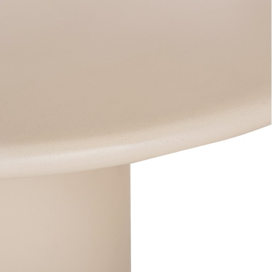 ΤΡΑΠΕΖΙ ΤΡΑΠΕΖΑΡΙΑΣ ΣΤΡΟΓΓΥΛΟ KAZVIN HM6582.02 ΜΠΕΖ FIBER CEMENT Φ130x73Υεκ