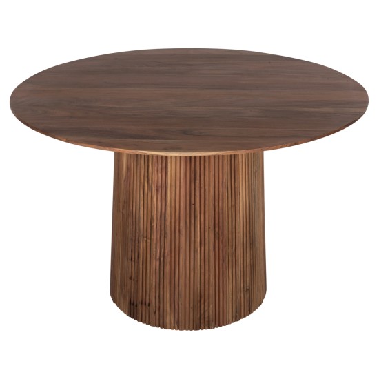 ΤΡΑΠΕΖΙ ΤΡΑΠΕΖΑΡΙΑΣ ΣΤΡΟΓΓΥΛΟ GROOT HM9684 ΜΑΣΙΦ ΞΥΛΟ ΑΚΑΚΙΑΣ ΣΕ ΦΥΣΙΚΟ Φ120x79Υεκ