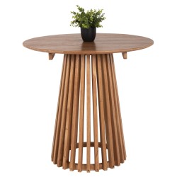 ΤΡΑΠΕΖΙ ΤΡΑΠΕΖΑΡΙΑΣ ΣΤΡΟΓΓΥΛΟ FRANTZ HM9832.11 ΜΑΣΙΦ ΞΥΛΟ MINDI ΣΕ ΦΥΣΙΚΟ Φ80X75Υεκ.