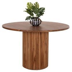 ΤΡΑΠΕΖΙ ΤΡΑΠΕΖΑΡΙΑΣ ΣΤΡΟΓΓΥΛΟ RODER HM9896 ΞΥΛΟ ΤΕΑΚ- 3εκ. πάχος επιφ.- Φ130x79,5Υεκ