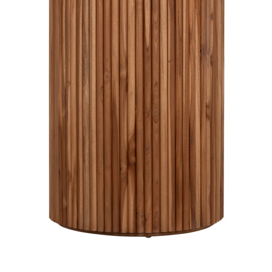 ΤΡΑΠΕΖΙ ΤΡΑΠΕΖΑΡΙΑΣ ΣΤΡΟΓΓΥΛΟ RODER HM9896 ΞΥΛΟ ΤΕΑΚ- 3εκ. πάχος επιφ.- Φ130x79,5Υεκ