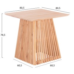 ΤΡΑΠΕΖΙ ΤΡΑΠΕΖΑΡΙΑΣ ΤΕΤΡΑΓΩΝΟ FRANTZ HM9458.01 ΜΑΣΙΦ MINDI ΞΥΛΟ 80,5x80,5x78,5Yεκ.