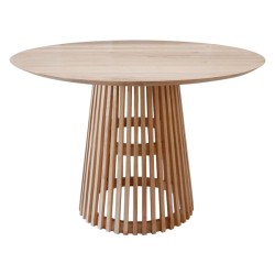 ΤΡΑΠΕΖΙ ΤΡΑΠΕΖΑΡΙΑΣ FRANTZ ΑΠΟ ΜΑΣΙΦ ΞΥΛΟ MINDI ΦΥΣΙΚΟ Φ150x78.5Yεκ.HM9457.01