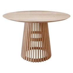 ΤΡΑΠΕΖΙ ΤΡΑΠΕΖΑΡΙΑΣ FRANTZ ΑΠΟ ΜΑΣΙΦ ΞΥΛΟ MINDI ΦΥΣΙΚΟ Φ150x78.5Yεκ.HM9457.01