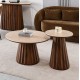 ΤΡΑΠΕΖΙΑ ΣΑΛΟΝΙΟΥ 2ΤΜΧ WALDEN HM12108 ΚΕΡΑΜΙΚΑ TOP--MDF ΒΑΣΕΙΣ Φ80+Φ46εκ.