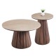 ΤΡΑΠΕΖΙΑ ΣΑΛΟΝΙΟΥ 2ΤΜΧ WALDEN HM12108 ΚΕΡΑΜΙΚΑ TOP--MDF ΒΑΣΕΙΣ Φ80+Φ46εκ.