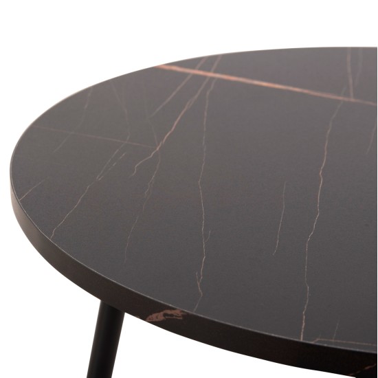 ΤΡΑΠΕΖΙΑ ΣΑΛΟΝΙΟΥ 2ΤΜΧ CUPPER HM9878.13 ΜΕΛΑΜΙΝΗ ΜΑΥΡΟ ΜΑΡΜΑΡΟ-ΜΑΥΡΟ ΜΕΤΑΛΛΟ