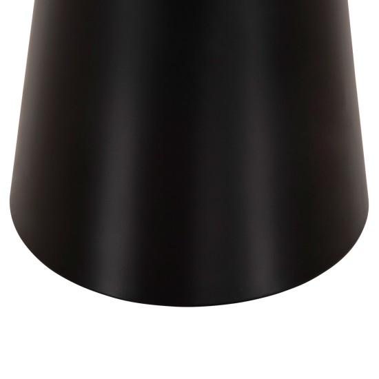 ΤΡΑΠΕΖΙA ΣΑΛΟΝΙΟΥ 2ΤΜΧ BENG HM9920 ΜΕΤΑΛΛΟ ΕΜΑΓΙΕ TOP-ΒΑΣΗ ΜΑΤ-ΜΑΥΡΟ Φ50 & Φ40 εκ.